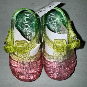 Children’s place multi/color glitter jellies